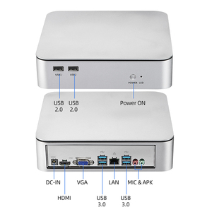 Fanless Mini PC J5005 M2 RS232 PC คอมพิวเตอร์6USB PS2อินเทอร์เฟซ Ambedded อุตสาหกรรมเมนเฟรม WIFI - Product Image 3