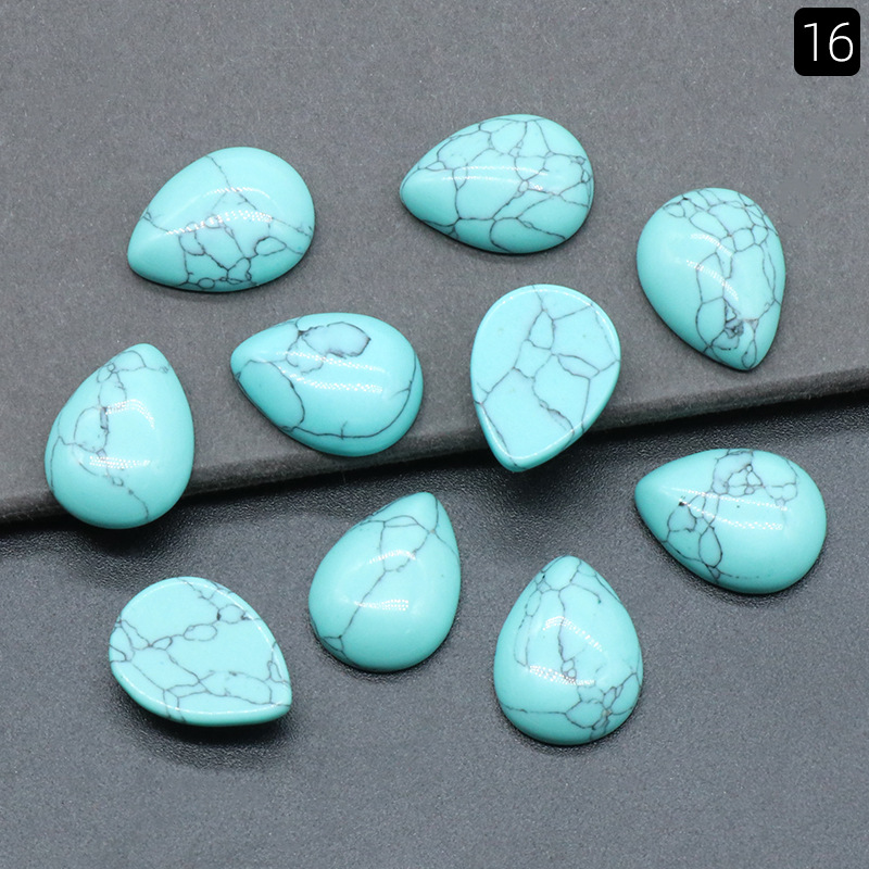 15x20mm blue turquoise-synthetic-single