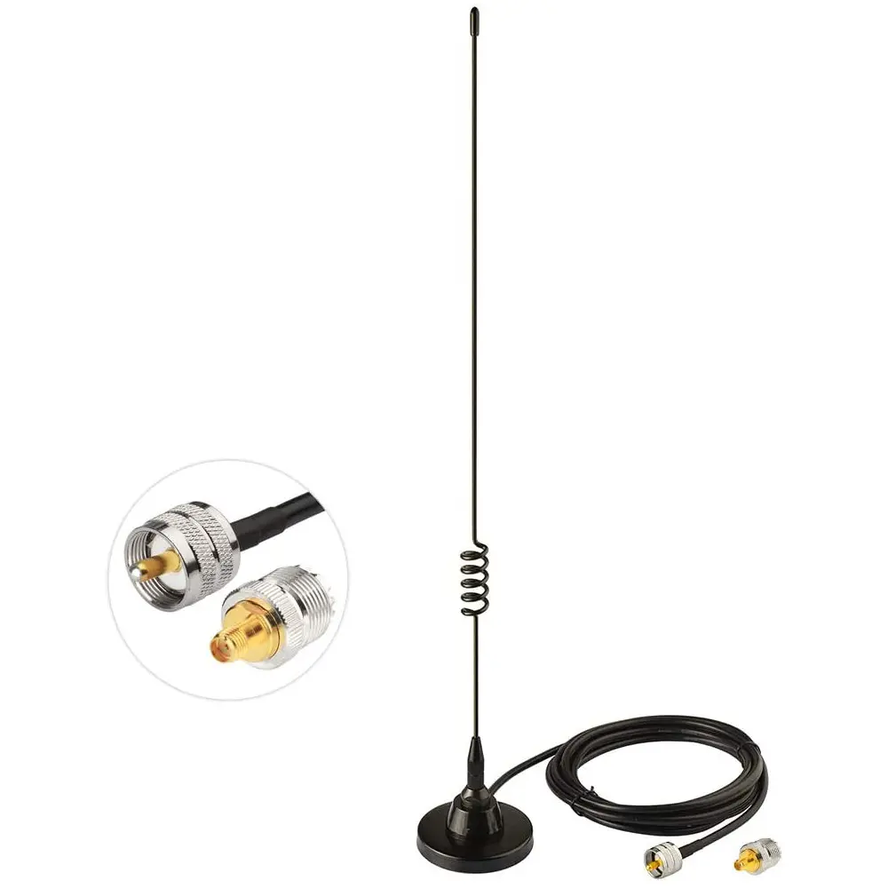 Bingfu Ham wifi Radio veicolo autoradio Mobile 4G Sucker Antenna Dual Band VHF UHF 136-174MHz Antenna hf