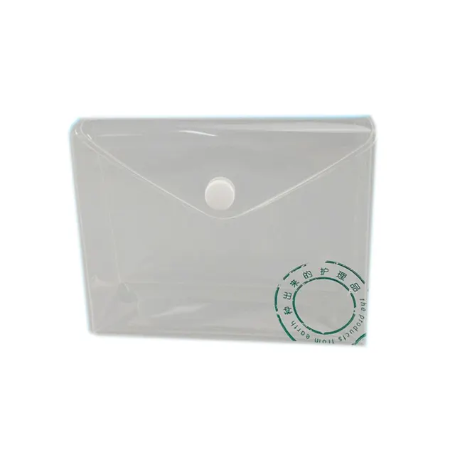 clear wholesale EVA vinyl buckle envelop makeup pouch free sample