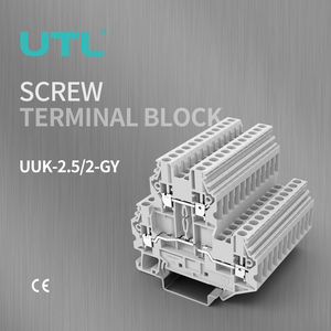 Bloque de terminales de riel Din de acero de 2,5mm de doble capa de la serie Utl-Contact UUK alimentación tipo tornillo para conexión de cable automotriz - Product Image 1