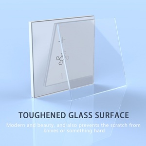 Hooanke Toughened Glass EU UK US <strong>AU</strong> Standard Wholesale Smart <strong>Remote</strong> Switch Light Fan - Product Image 3