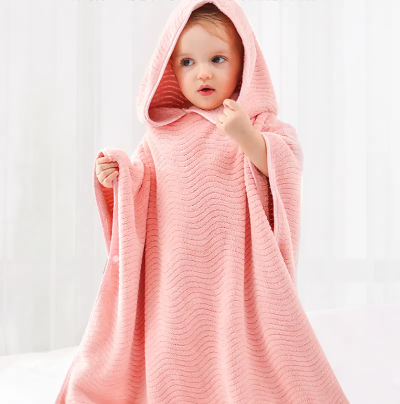 100% cotton coral fleece animal hooded bath towels with ears for babies