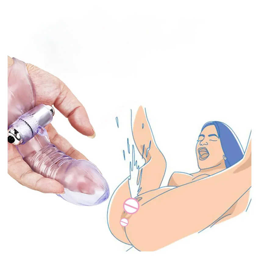 Finger Sleeve Vibrator G Spot Clitoral Massager TPE Finger Massager Masturbator Vagina Stimulator Toys