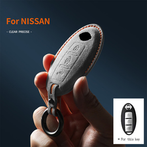 Süet araba anahtarı durum kapak aksesuar koruyucu kabuk için Nissan yaprak Qashqai Qashqai J11 Versa Trail X-Trail T32 Versa not devriye - Product Image 2