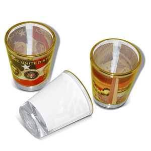 Sunmeta可定制标志5.5盎司塔斯社升华杯热压机小短玻璃杯