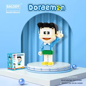 Beledi chính hãng Giáng sinh <span class=keywords><strong>Doraemon</strong></span> khối xây dựng nhựa người lớn lắp ráp đồ chơi Quà tặng giáo dục cho bé trai bé gái Điều kiện Mới - Product Image 4