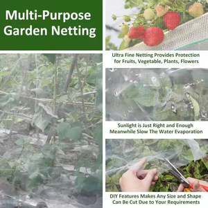 Garten netz für Vogel insekten und Insekten bezüge Moskito netz aus weißem Netz gewebe in mehreren Größen für Obst-und Gemüses chutz - Product Image 5