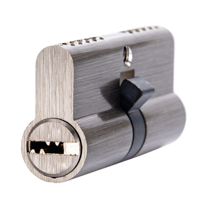 Cerradura de cilindro de puerta abierta doble inteligente a precio competitivo con llaves de ordenador 70mm Tamaño 60mm tipo de bloqueo de leva con acabado satinado - Product Image 5