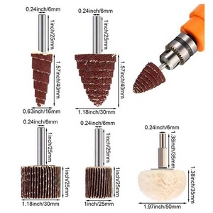 Altı diş güç ahşap oyma disk aracı ark dişleri freze kesicisi, parlatma tekerleği aşındırıcı döner zımpara zımpara taşlama ve Po - Product Image 3