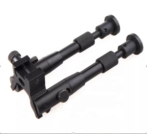 Tactical Plain End Folding <strong>Bipod</strong> Swivel <strong>Mount</strong> <strong>Bipod</strong> Adjustable 3 6 9 Inch with Double Lock Universal Barrel Adaptor - Product Image 2