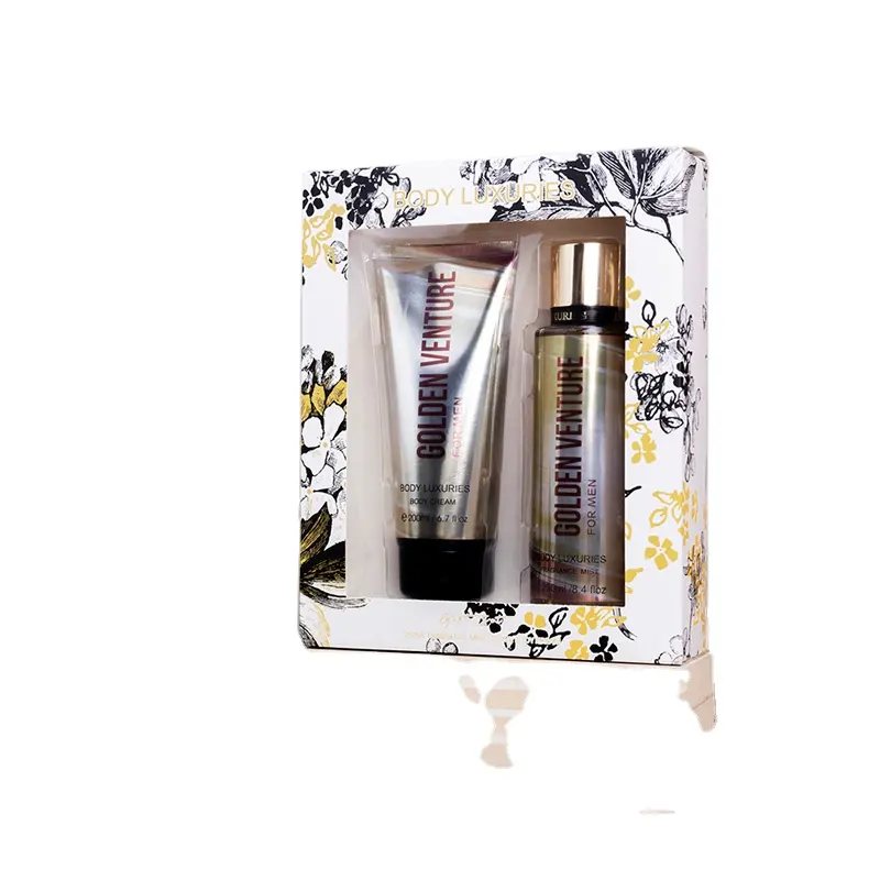 wholesale price 2pcs Gift Set 250ml body mist and 200ml body cream OEM