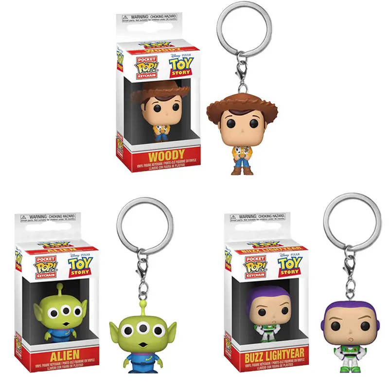 Funkos POP Toy Story Woody Alien FORKY Buzz llavero vinilo figura de acción juguetes de modelos coleccionables puerquito de Toy Story