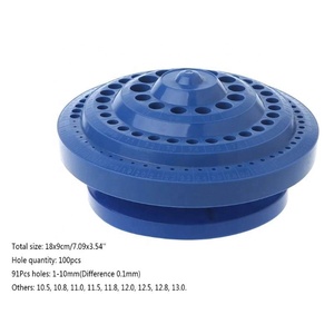 钻头储物盒支架圆形硬塑料组织器100件孔工具 - Product Image 5