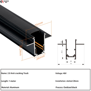 Diseño modular 48V Dali LED sistema de luz de pista magnética - Product Image 6