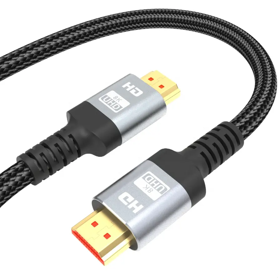 HDMI Adopter Manufacturer Ultra High Speed 1.5M 2M Gold 8K 4K HDMI-HDMI Cable 2.1 with New Label