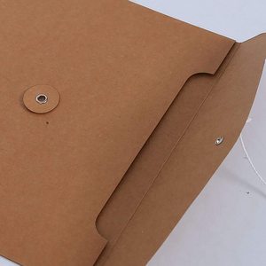 Kraft papier umschlag Vintage Umschläge Taschen mit Knopf und Schnur verschluss für Mail Postkarte Rechnungen Einladung Braun - Product Image 1