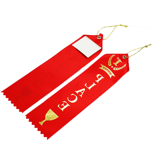 时尚标签丝带切割标签定制印刷聚酯带自制运动奖奖牌丝带 - Product Image 5