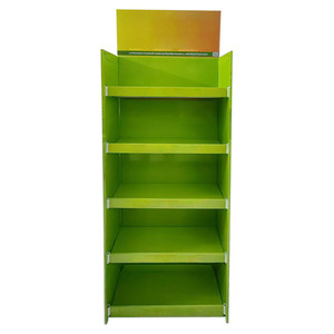 Estante de exhibición de mostrador de piso de cartón Karton Pdq caja de exhibición Pos Pop Mart soporte de exhibición de cartón de papel con gancho