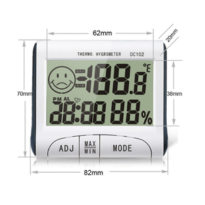 DC102 Digital de cristal líquido del higrómetro del termómetro con la humedad de visualización - Product Image 3
