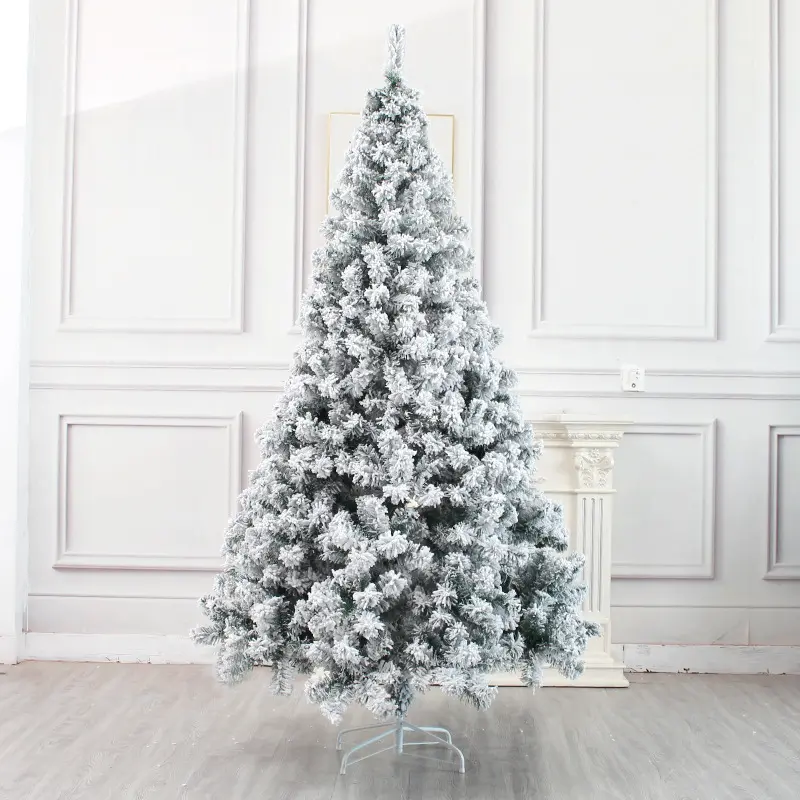 Arbre de neige 60cm-300cm PE & PVC mixte nouveau fabriqué décoration d'arbre de noël artificiel natal albero di natale arbol de navidad