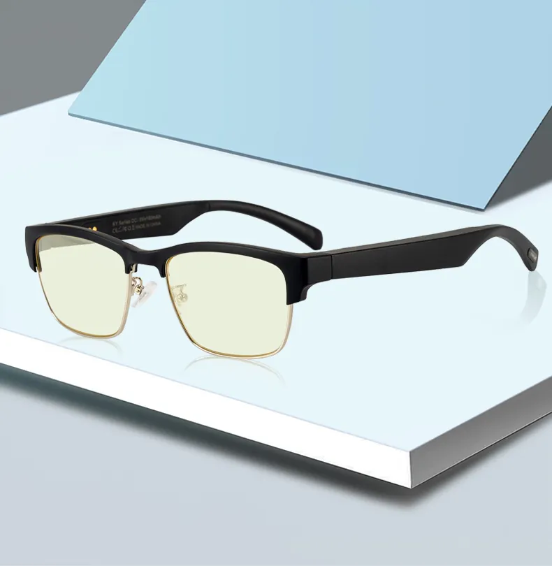 KY02 แว่นตาสมาร์ท BT 5.0 แฮนด์ฟรีลําโพงไร้สายแบบพกพาเสียงแว่นตากันแดดโพลาไรซ์เพลงแว่นตาสมาร์ทสําหรับผู้หญิงผู้ชาย