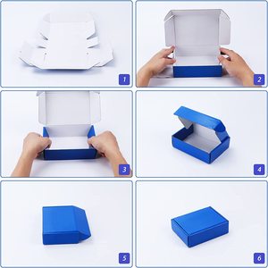 9*6*2インチの配送ボックス青い段ボールメーラーボックス包装用の小さな郵送ボックス - Product Image 6