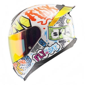 Ls2 full-mặt xe máy Mũ bảo hiểm cho nam giới Phụ Nữ Racing chống sương mù 802 bốn mùa Big Tail Wing nhanh chóng phát hành đóng cửa NEW ABS - Product Image 3