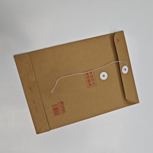 Großhandel individuell bedruckte erweiterbare braune Kraft papier Zwickel Kraft Münz umschlag mit Schnur Krawatte und Knopf verschluss - Product Image 1