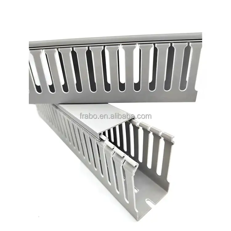 gray 100*50 completely closed available flexible wiring ducts out door pvc trunking