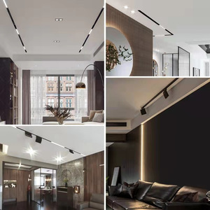 Led Track Light Linear Rail Cob Dimmable 48V <strong>Embedded</strong> Light Magnetic Track Rail Lamp Lighting <strong>System</strong> - Product Image 2
