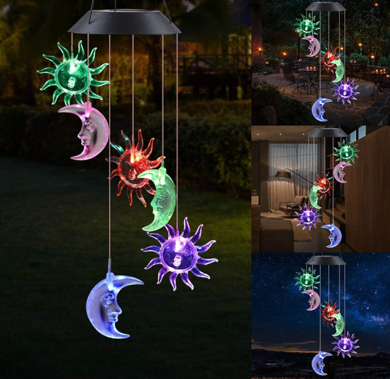 Lampe carillon de vent de lune de soleil