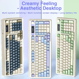 Teclado Bluetooth de membrana de bajo ruido inalámbrico AULA S99Pro Teclado de oficina retro con pantalla TFT - Product Image 2
