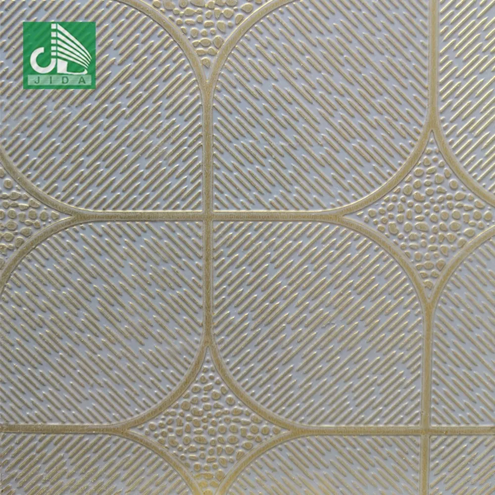 Azulejos de teto de lisa jida de pvc, design de teto falso