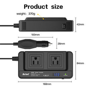 Inversor de corriente de salida de 12V CC a CA 220V 110V, inversor de coche con adaptador de coche USB Dual 5V4.8A, EE. UU., Reino Unido para múltiples dispositivos de menos de 200W - Product Image 2