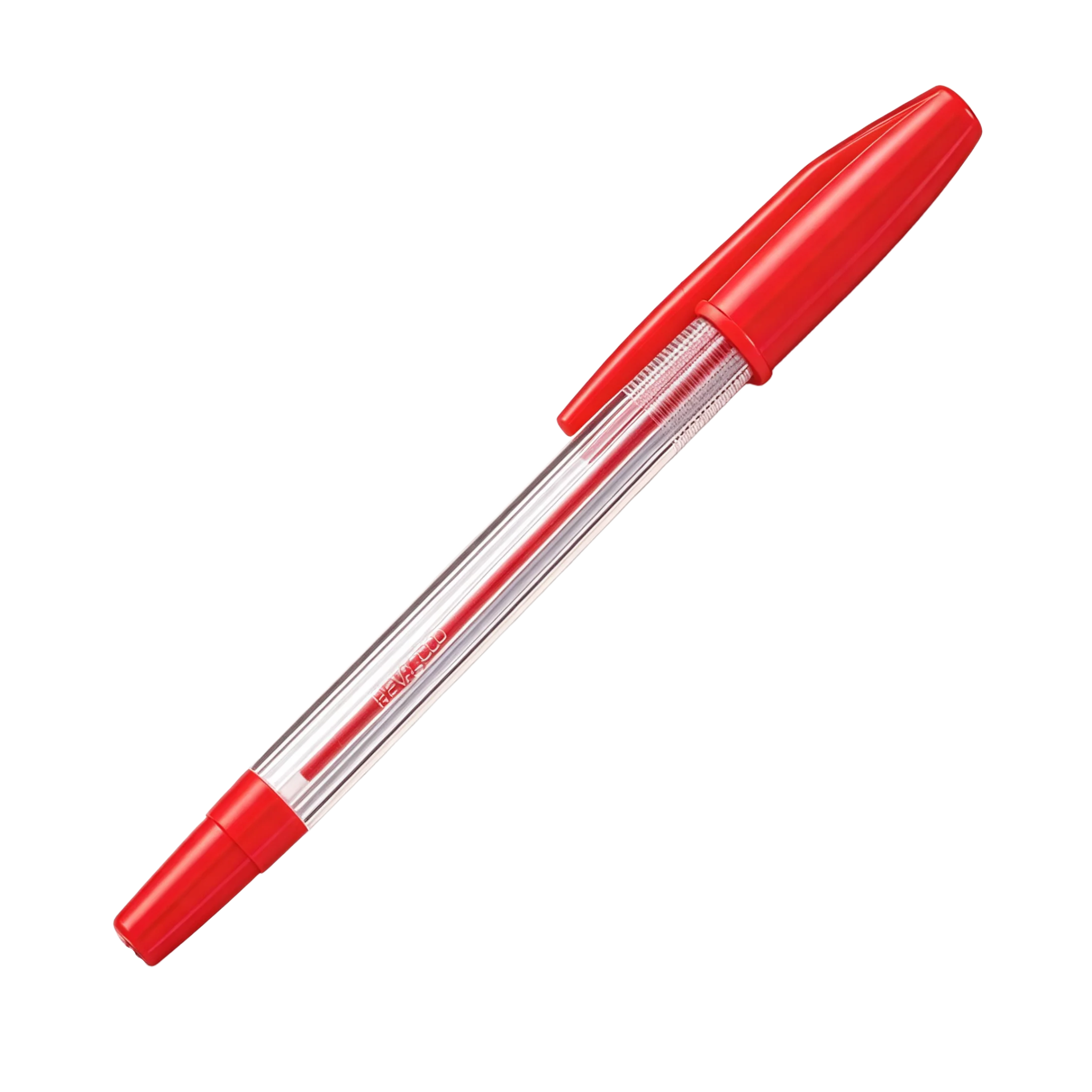 Encre rouge à corps transparent