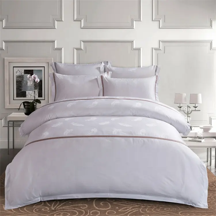 Tất Cả Các Mùa Bộ Đồ Giường Khách Sạn Vải Lanh Bán Buôn Mềm Top Chất Lượng 100% Cotton Luxury Bed Cover Sets Với Gối