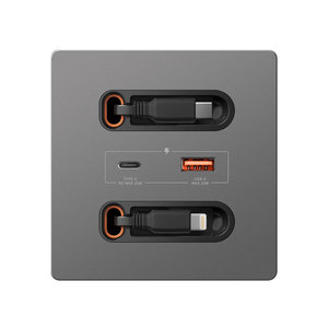 86 tipi 20W hızlı şarj USB duvar soket anahtarı paneli uyumlu Android Apple 3 veri kablosu cep telefonu için tip-c 10A anahtarı - Product Image 1