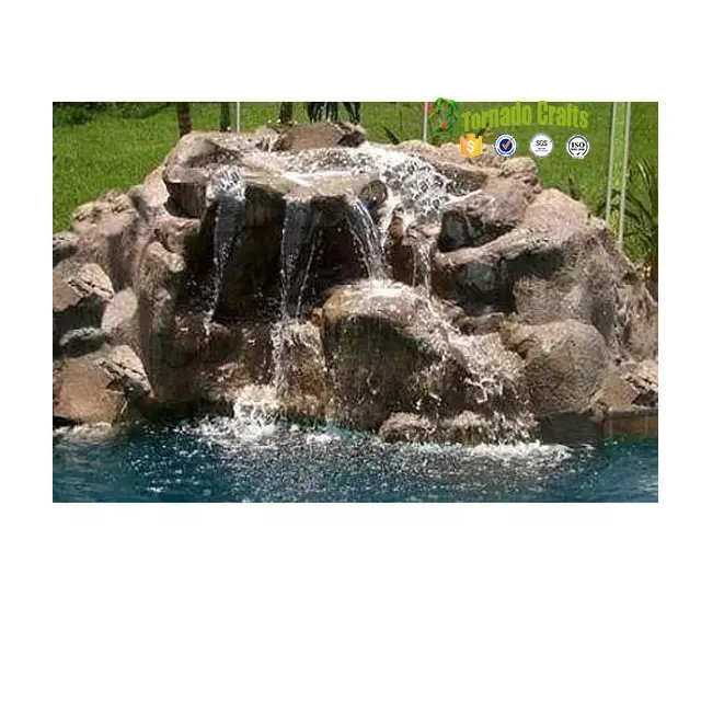Garten 51 "Rocky Waterfalls Außen brunnen mit LED-Leuchten