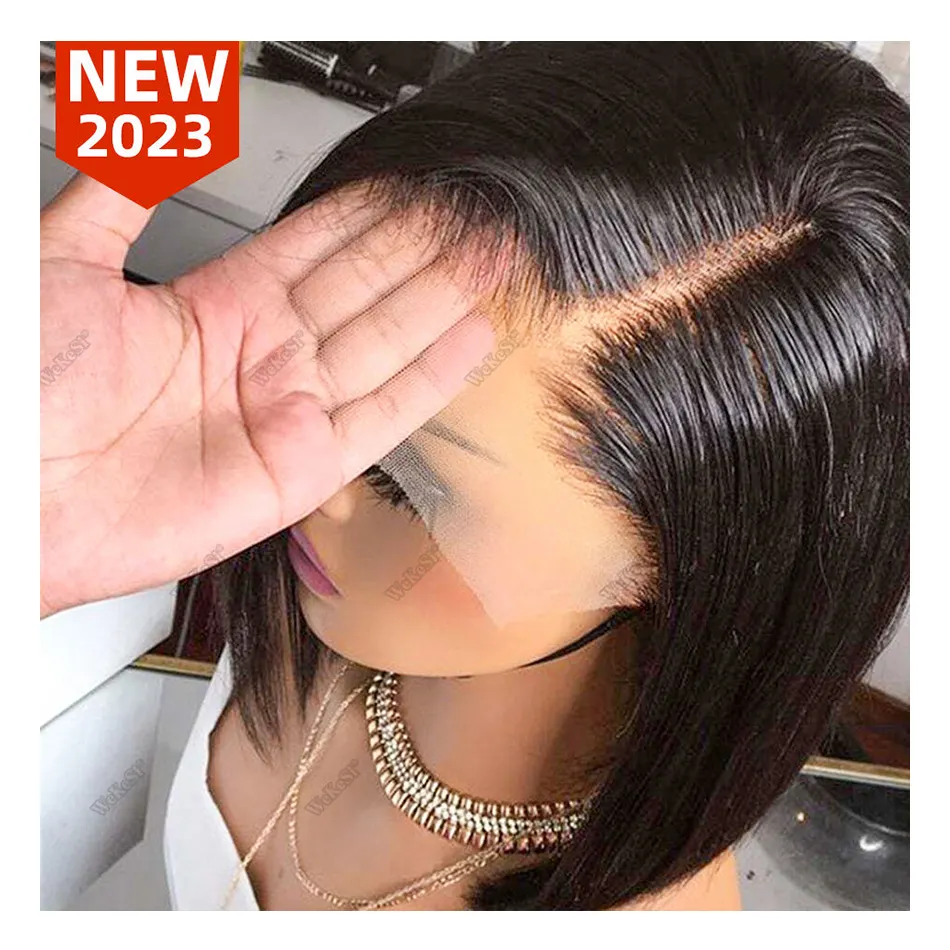 Peruca de cabelo humano curto, frete grátis curto de cabelo humano com fecho 4x4 bob para mulheres negras 8-18 polegadas