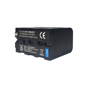 Gerçek kapasite 7.2V 6600mAh dijital kamera pil NP-F960 F970 Sony Dslr kamera için LED ışık - Product Image 1