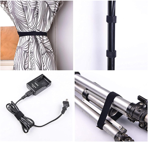 Customized Logo Reusable Nylon Self-Locking Cable <strong>Tie</strong> <strong>Elastic</strong> Back-to-Back Zip <strong>Tie</strong> <strong>with</strong> Hook <strong>Loop</strong> Strap Self-Adhesive Feature - Product Image 5