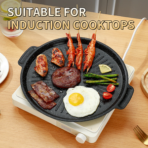 Cắm Trại Ngoài Trời Hàn Quốc Không Dính Sắt Nướng Tấm & Chảo Thiết Kế Hiện Đại Hình Tròn Phổ Sử Dụng - Product Image 5