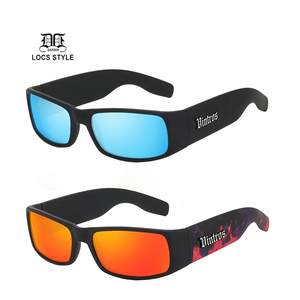 Vintros Oversized Chicano Gangsta Style Rectangle Bandana Sunglasses Custom Logo UV400 Protection Hardcore Paisley Design - Product Image 1