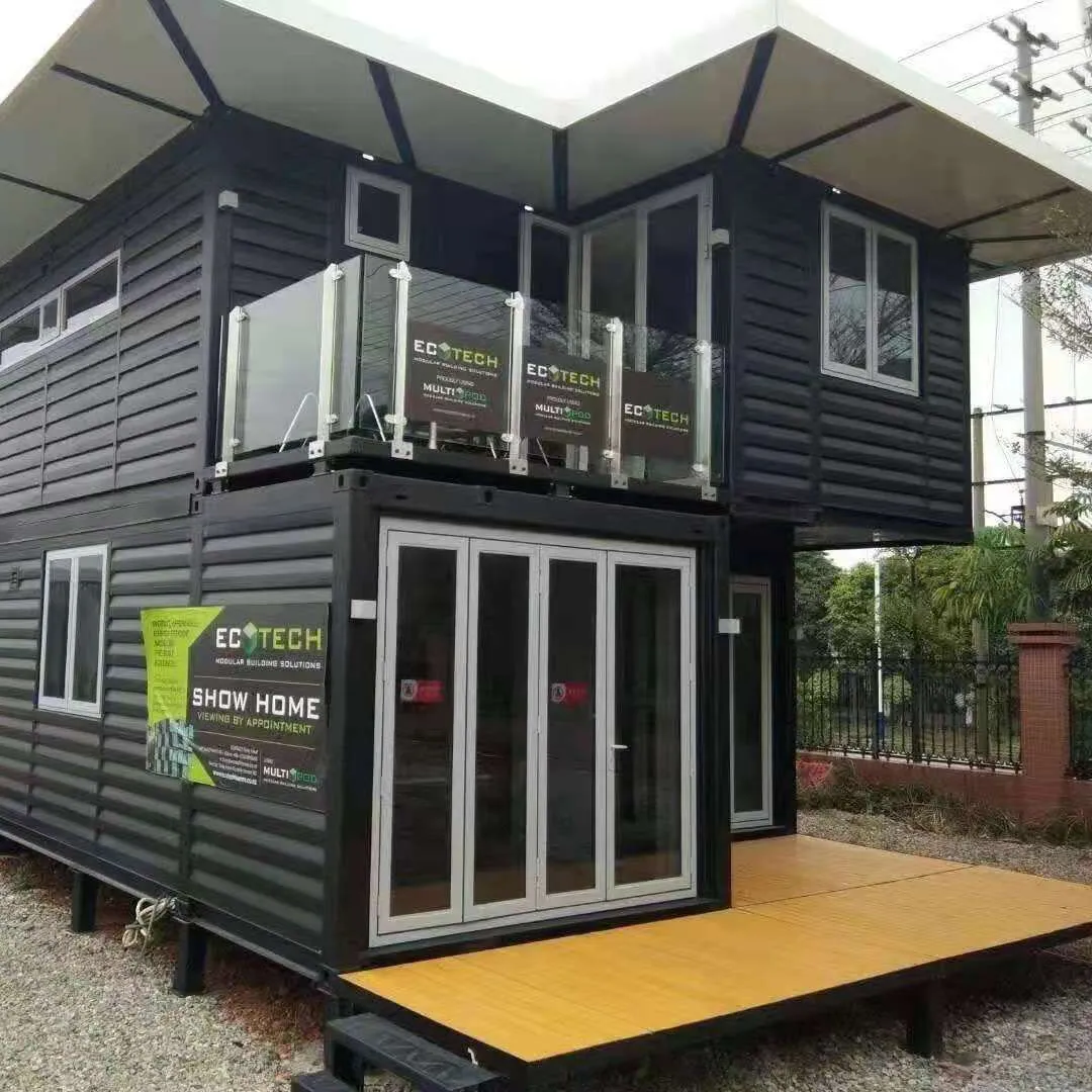 Casa de quiosco móvil pequeña, casa prefabricada de lujo con estructura de acero