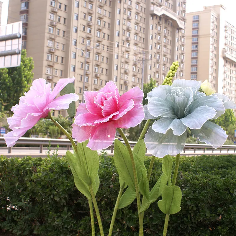 30cm New Metal Plastic Artificial Flower Plastic Stem Stand Holder For Giant Roses Flower