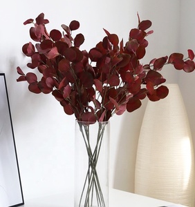 3 chi nhánh bạch đàn nhân tạo thực vật trang trí cây xanh nhựa nhân tạo tiền lá bạch đàn cây trong nhà màu xanh lá cây - Product Image 4