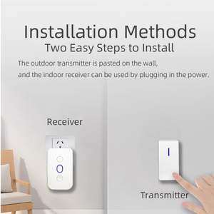 Campanello Wireless intelligente con 38 suonerie di segnale acustico 4 livelli di Volume regolabili LED Flash e funzione di interfono di memoria spenta - Product Image 3
