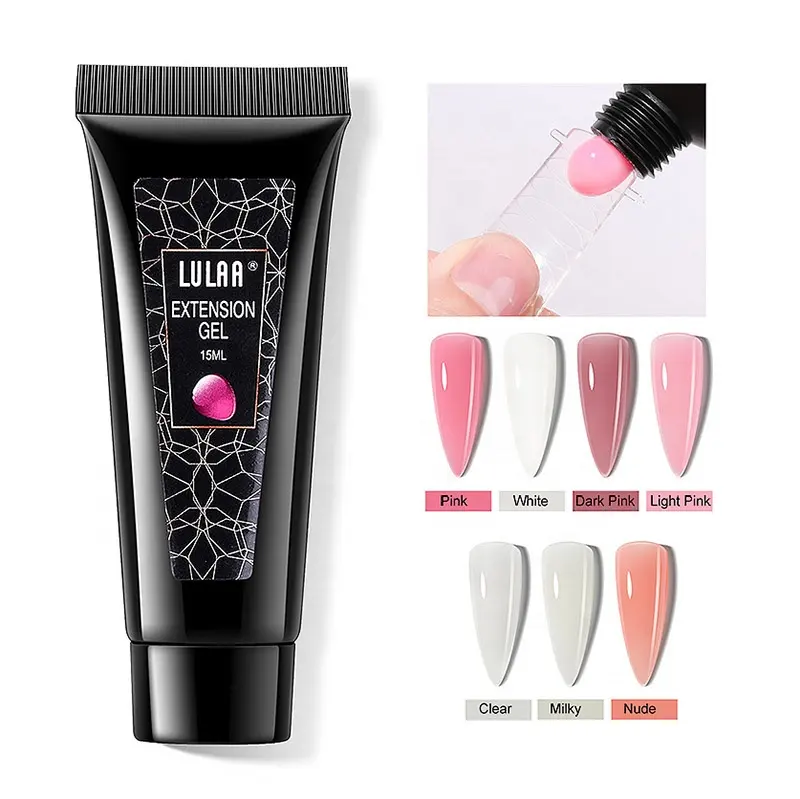 Gel de uñas para extensión rápida de dedos, Gel acrílico sin forma de uña, Etiqueta Privada, 15 ml