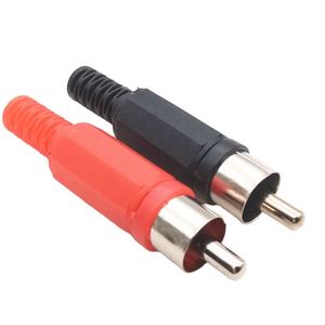 Enchufe de altavoz Entrada de salida de señal AV PIN macho Enchufe RCA Plástico Rojo VCD Reproductor de DVD Conector de video Cable de audio Conector RCA Jack - Product Image 4
